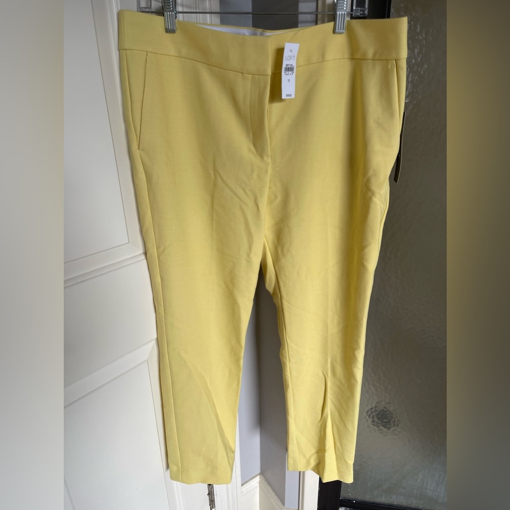 Loft Yellow Marisa Pants Size 12